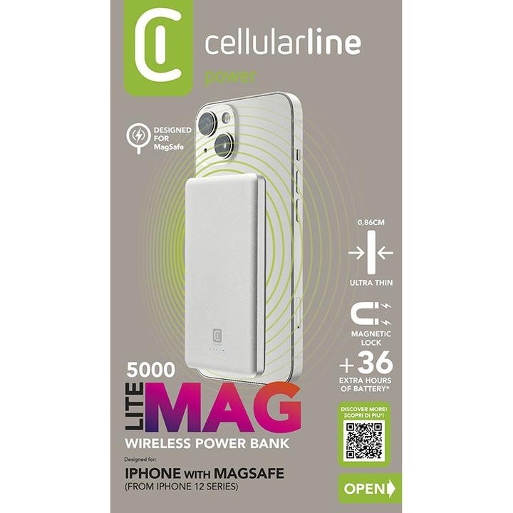 Produktbild Cellularline Cellular Line Power Bank 5000mAh MagSafe (5000 mAh, 20 W, 19.25 Wh)
