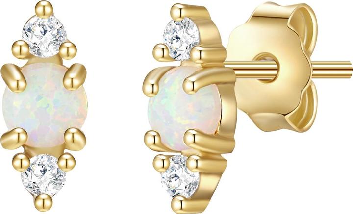 Glanzstücke München Damen Raute Sterling Silber Zirkonia gelbgold - 31432 (Sterling Silber)