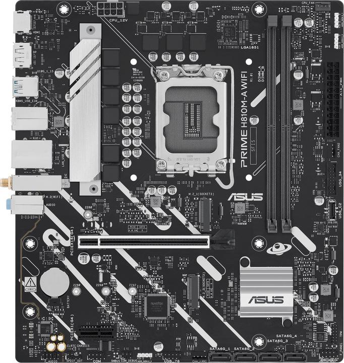 Actual product image ASUS PRIME H810M-A WIFI (LGA 1851, Intel H810, uATX)