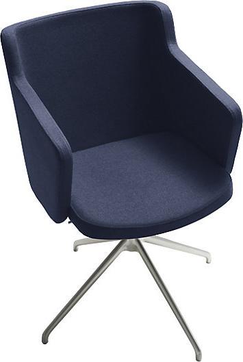 Produktbild Topstar Besprechungssessel SFH, 3D-Sitzgelenk und Aluminium-Fusskreuz, dunkelblau