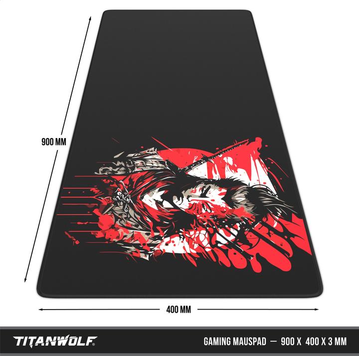 Image du produit Titanwolf Tapis de souris gaming, 900 x 400mm Tapis de souris gaming XXL speed, tapis de souris extra-large (XXL)