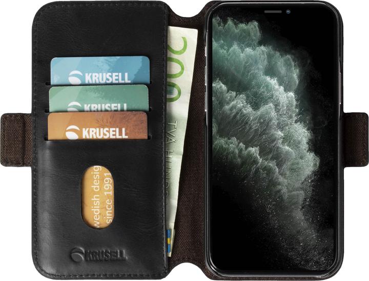 Produktbild Krusell Sunne PhoneWallet Apple iPhone 12 mini vintage black (Apple iPhone 12 mini)