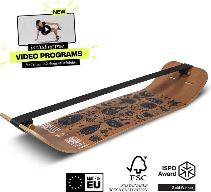 Immagine prodotto Gibbon Set di Giboard Play Nero (1.06 m)