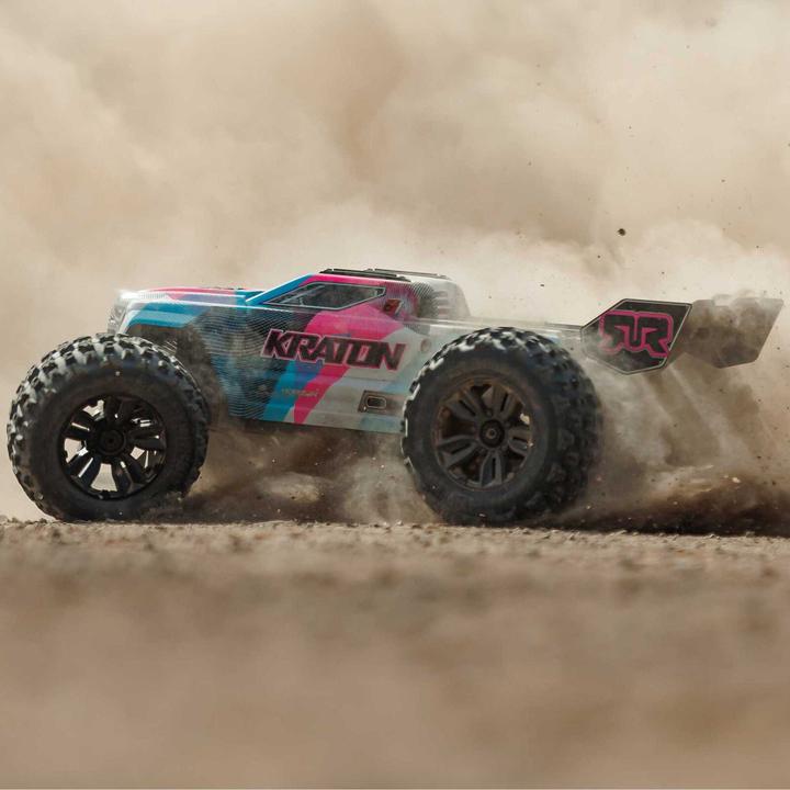 Produktbild Arrma KRATON 6S V6 4X4 1/8 BLX Brushless Speed Monster Truck RTR, Blau/Pink (RTR Ready-to-Run)