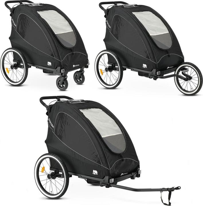 Produktbild Deryan 3in1 Fahrradanhänger für 2 Kinder