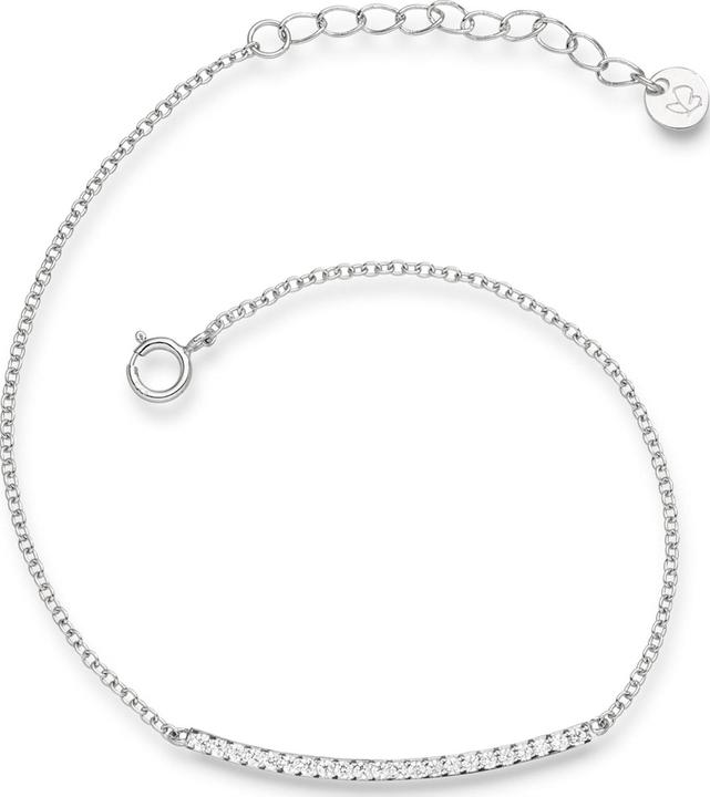 Glanzstücke München Damen Sterling Silber Zirkonia silber 17,0 cm Basislänge + 3,0 cm Verlängerung - 6026 (17 cm, Sterling Silber)