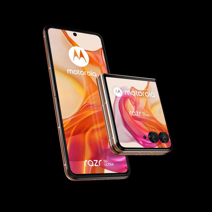 Actual product image Motorola Razr 50 Ultra (512 GB, Peach Fuzz, 6.90", SIM + eSIM, 50 Mpx)