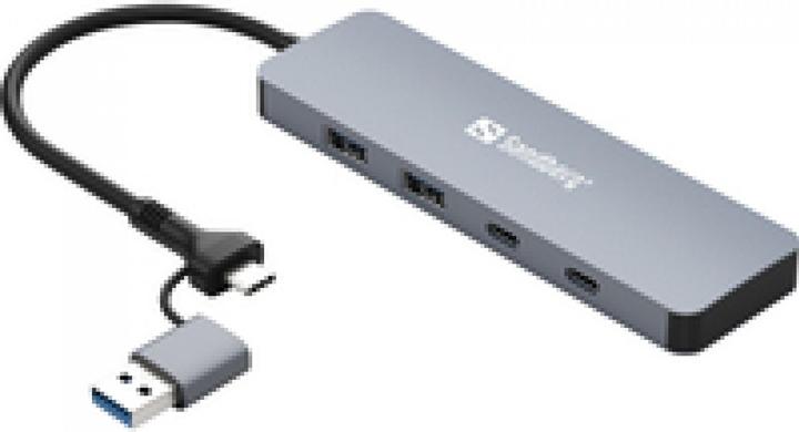 Produktbild Sandberg USB-C/A to 2xUSB-A+2xUSB-C Hub (USB-A, USB-C, 4 Ports)