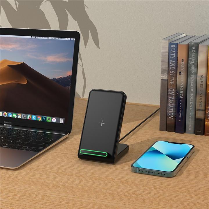 Produktbild Deltalabs Qi Wireless Charger Induktionsladegerät Ladestation - Schwarz (15W) (15 W)
