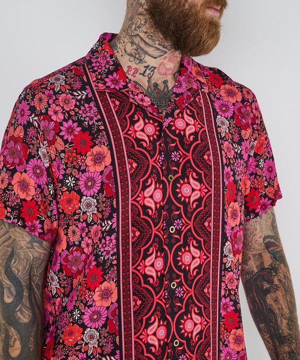 Actual product image Joe Browns Floral Print Short Sleeve Shirt (M)