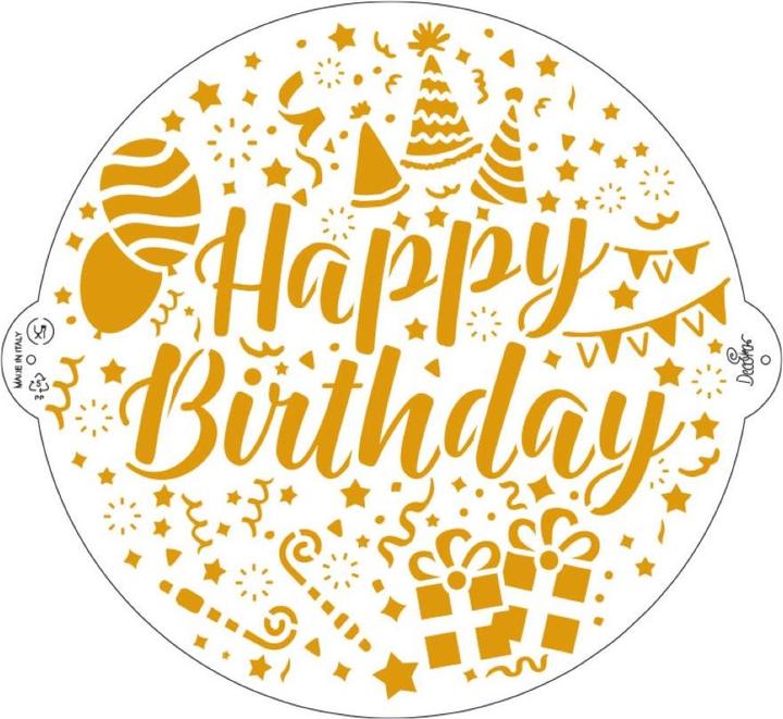 Produktbild Decora Schablone - Happy Birthday (25cm)