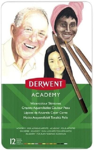 Derwent Matite acquerello Ritratto matite multicolore, 12 pezzi (Multicolore, 12 x)