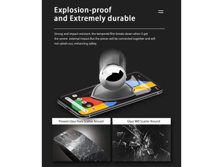 Actual product image Screenguard Google Pixel 5 Full Screen Protective Glass Film 2.5D 9H (1 Piece, Google Pixel 5)