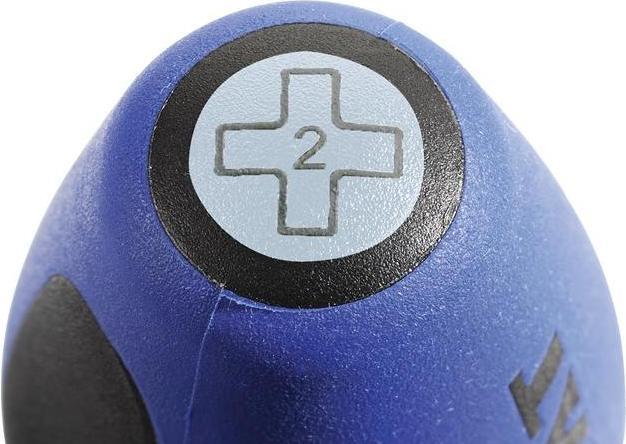Produktbild Tecwerk Schraubendreher Grösse PH 2 Klingenlänge 100 mm 3-Komponentengriff Rundklinge (Kreuzschlitz)