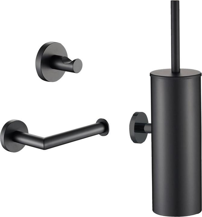 Produktbild Plieger Vigo Toilet Set Accessoires - WC -Pinsel - WC Rollhalter - Handtuchhaken - 10 -Jahres -Garan