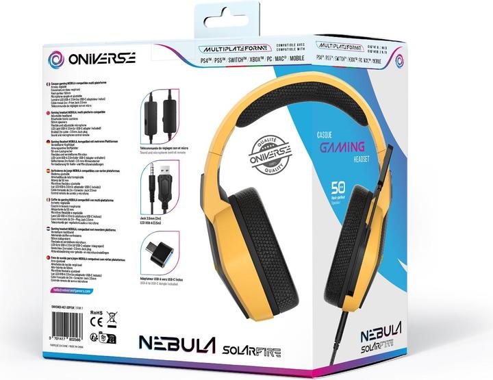 Image du produit Oniverse Gaming Headset Nebula - Solarfire Yellow (Filaire)