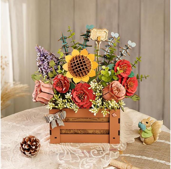 Produktbild Robotime Modellbausatz 'Wooden Bloom Box' (658 Teile)