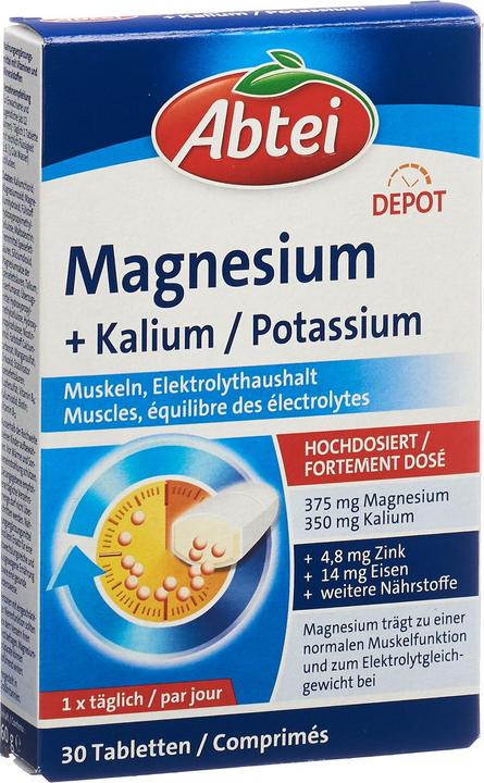 Abtei Magnesium + Kalium Depot (30 Stück, Tabletten, 89 g)