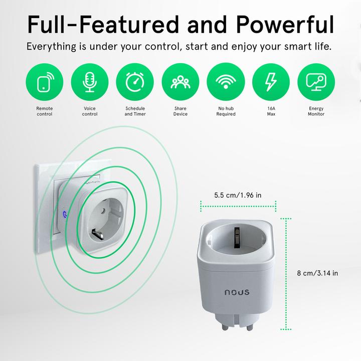 Actual product image Nous Smart Socket