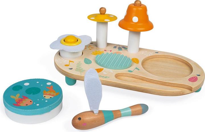Actual product image Janod Music table with 5 functions Pure (German, Spanish, French, Dutch, Italian, English)