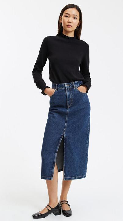 Produktbild La Redoute Collections Pullover mit gerüschtem Stehkragen und langen Ärmeln (XL)