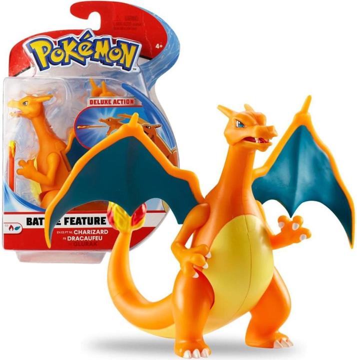 Actual product image Jazwares Pokémon: Glurak - Battle Feature Figure 12 cm
