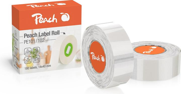 Actual product image Peach Label Roll PE102 transparent (4 cm)