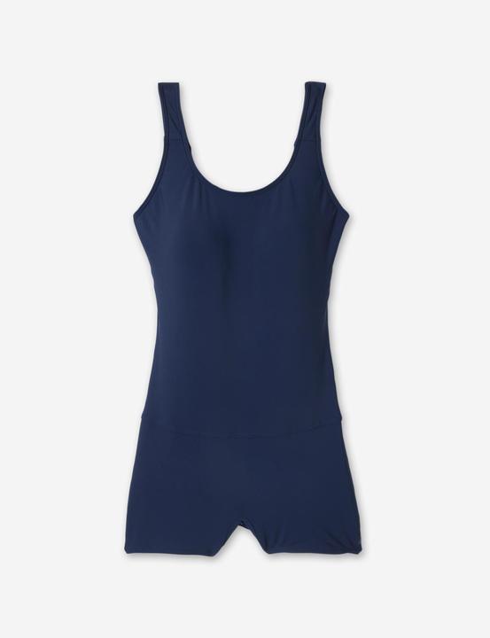 Nabaiji Women’s swimming 1-piece shorty swimsuit - Dova navy blue (48, 50)