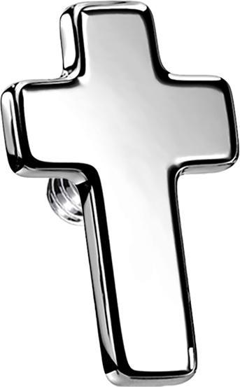 Actual product image Star Piercing Dermal Anchor Cross silver (without brass, Titanium G23)