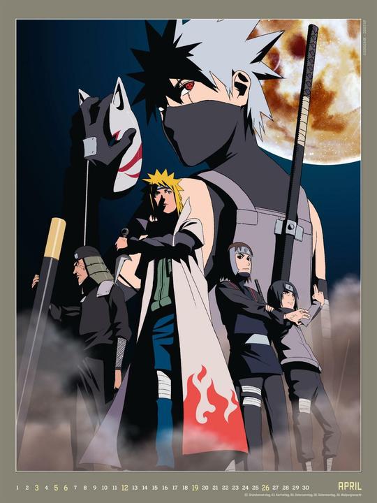 Produktbild Naruto Shippuden Posterkalender 2026 (30 x 40 cm, Harter Einband, Deutsch)