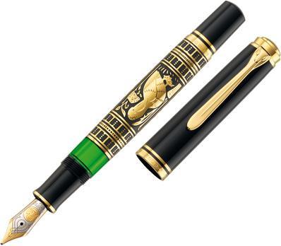 Produktbild Pelikan Füllhalter M900 Toledo B Etui (Schwarz, Grün, Gold, 1 x)