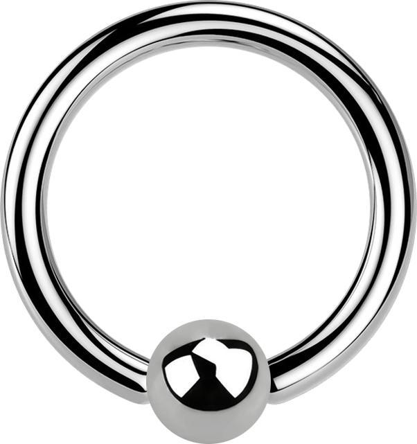 Actual product image Star Piercing Micro Ball Closure Ring silver (without brass, Titanium G23)
