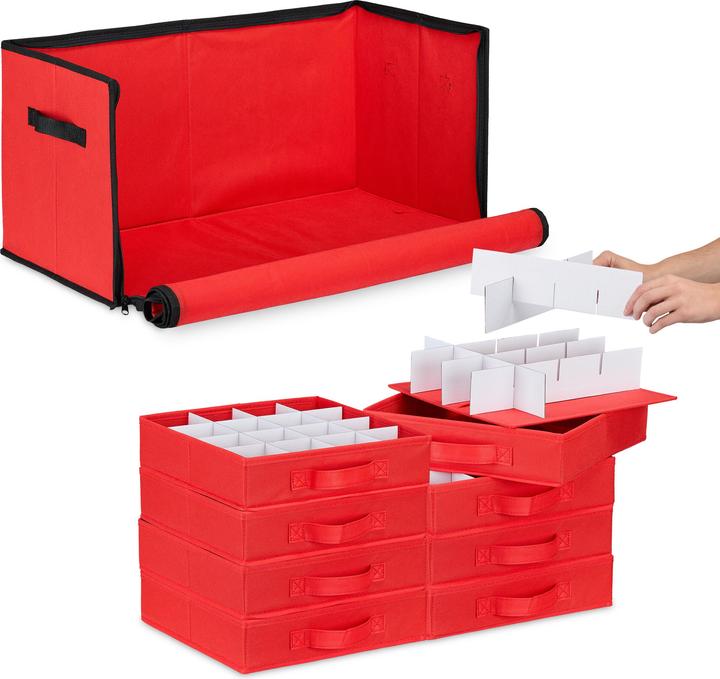 Produktbild Relaxdays Weihnachtskugel-Aufbewahrungsbox (62 x 30.5 x 30.5 cm)