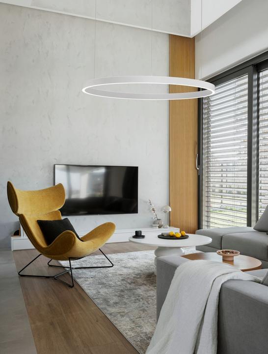 Produktbild Nova Luce ELOWEN LED Pendelleuchte Weiss 106W Warmweiss 200x98cm dimmbar 9345667
