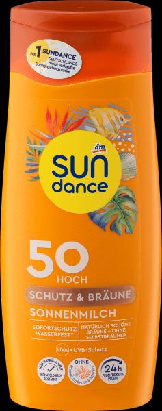 dm Sundance Schutz und Bräune (Sonnenmilch, SPF 50, 200 ml, 200 g)