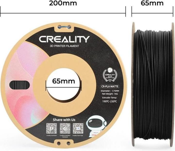 Image du produit Creality Filament (PLA, 1.75 mm, 1000 g, Noir)
