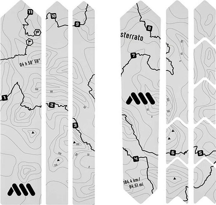 All Mountain Style Rahmenschutz Aufkleber Road & Gravel - Sterrato schwarz