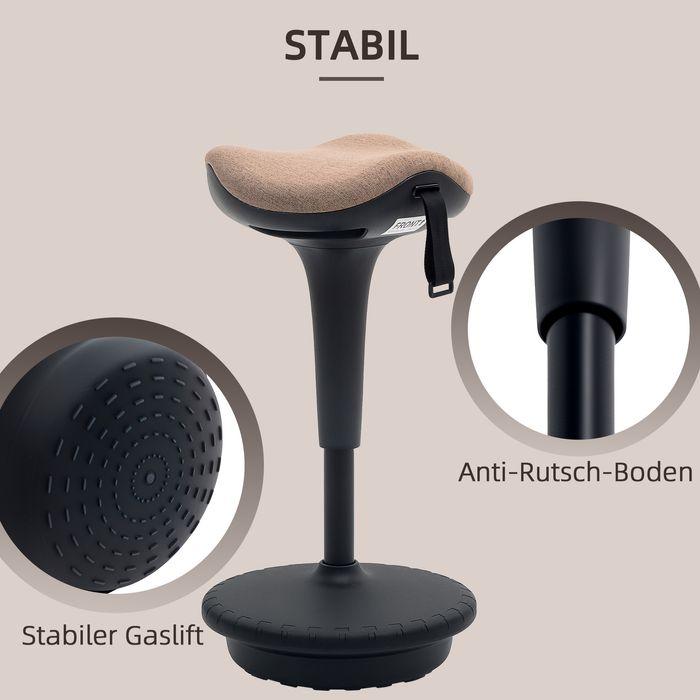 Produktbild Swisshandel24 Bürohocker mit Schwenkfunktion, ergonomischer Arbeitshocker, höhenverstellbar