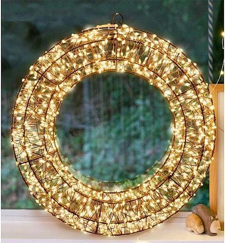 Actual product image Lotti brown LED wreath 35 cm