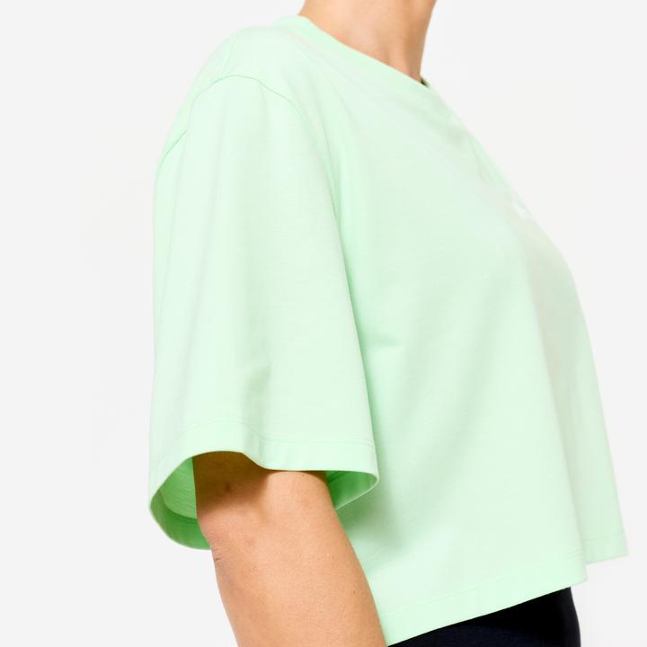 Image du produit Domyos T-shirt crop top femme, vert clair (L)