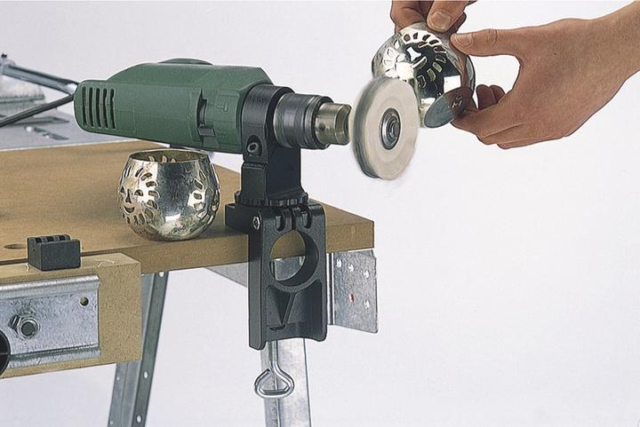 Produktbild wolfcraft wolfcraft 1 Kombihalter Kunststoff für Bohrmasch.