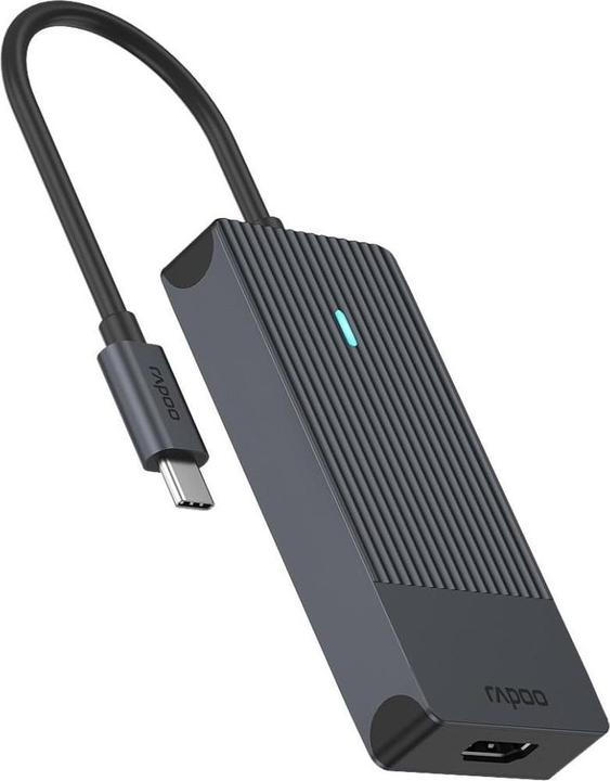 Produktbild Rapoo USB-C Multiport Adapter, 4-in-1, grau (USB-C, 4 Ports)
