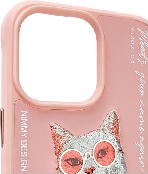 Immagine prodotto Nimmy case iPhone 15 Pro 6.1" pink Glasses Cool Cat (Apple iPhone 15 Pro)