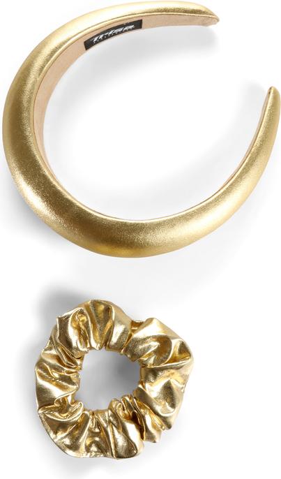 Trisa Fashion Glam Haarreif und Scrunchie gold
