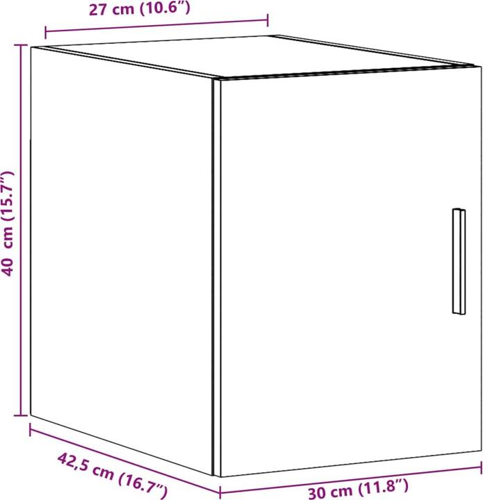 Produktbild VidaXL Wandschrank (30 x 42.5 x 40 cm)