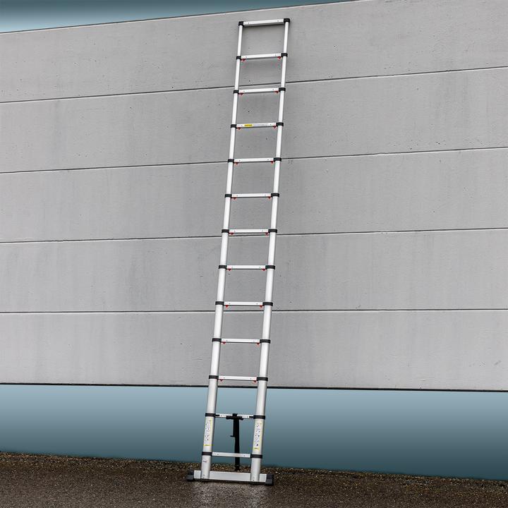 Produktbild Dema Alu Teleskopleiter Ausziehleiter 83cm- 380cm / 150kg (Teleskopleiter, 77 cm)