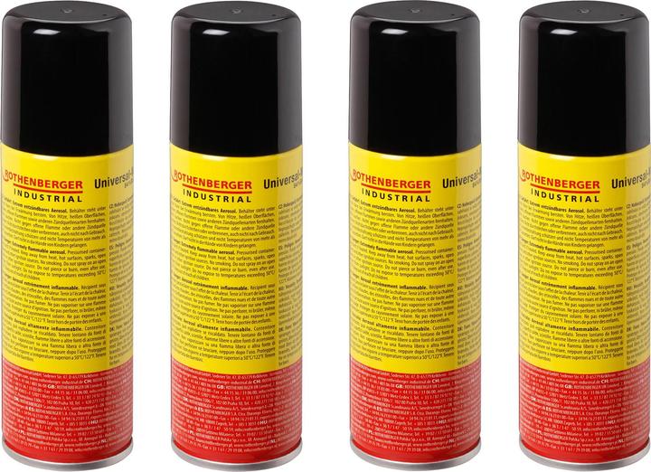 Rothenberger Briquet à gaz, y compris 5 x adaptateurs 100 ml Recharge de gaz universelle