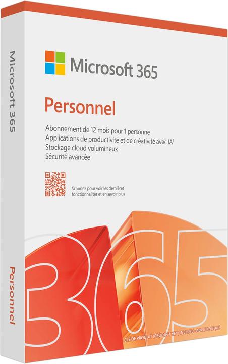 Actual product image Microsoft 365 Personal (French) (1 User, 12 months)