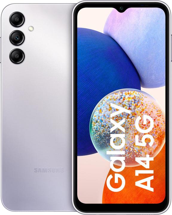 Produktbild Samsung Galaxy A14 5G (64 GB, Silver, 6.60", Dual SIM, 50 Mpx, 5G)