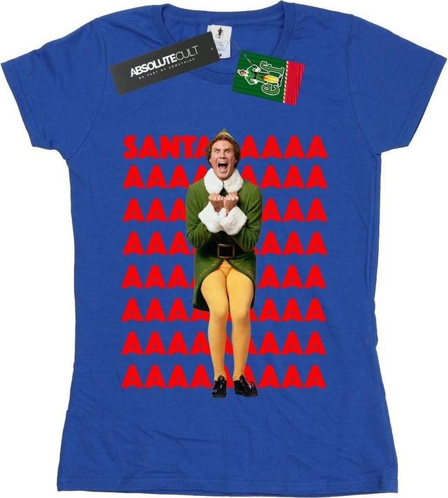 Elf Buddy Santa Scream TShirt